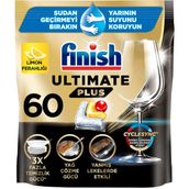 Finish Ultimate Plus Hepsi Bir Arada 60 Kapsül Limon Bulaşık Makinesi Deterjanı Tableti