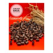 Fiolimore 10 mm Kahverengi Kesme Boru Ahşap Boncuk (50 Gram 190 Adet) Delik Çapı 2 mm Makrome Tasarım Takı