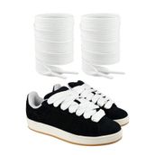 Fırsato Kalın Yassı Ayakkabı Bağcığı 15 mm En - 120 cm Sneaker Bağcık Seti (çift)