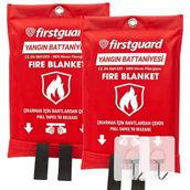 Firstguard Yangın Battaniyesi 1 m x 1 Askı Aparatı Hediye (2)