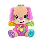 Fisher-Price bebekler için eğitici oyuncak, Eğlen ve Öğren Yaşa Göre Gelişim Köpekçiğin Kız Kardeşi Pembe, 6 ay ve üzeri bebekler için müzikli pelüş oyuncak, JFD34