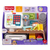 Fisher-Price Eğlen ve Öğren Market Kasası oyun seti, birden fazla dil desteğiyle yürüme çağındaki 2 yaş ve üzeri çocuklar için 20 parça içeren, JGW99