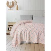 Fixe Fine Pembe Baskılı Tek Kişilik Pike Takım