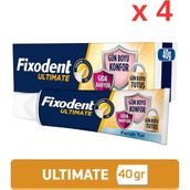 Fixodent Ultimate Ferah Tat Diş Protezi Yapıştırıcı Krem 40 G - 4 Adet Uzun Süreli Konfor