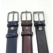 Fiyra 3093 Lacivert Rugan Üst Sınıf Hakiki Deri 3,5cm Erkek Kemer