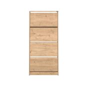 Flat Duo 4 Katlı Geniş Ayakkabılık - Florida Meşe 73x157x26 cm