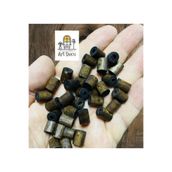 Flea Market 10 Mm Kahverengi Kesme Boru Ahşap Boncuk (50 Gram Ort 150 Adet) Delik Çapı 2 Mm