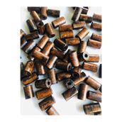 Flea Market 15Mm Kahverengi Ahşap Kesme Boru Boncuk - 50 Adet -
