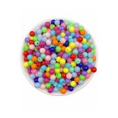 Flea Market 25Gr 8Mm Karışık Renkli Yuvarlak Plastik Boncuk, Takı Yapım Boncuğu (25Gr,~95Adet)