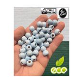 Flea Market Ekonomik Paket 1 Kilo 10MM Ahşap Boncuk - Bebek Mavi - ( Ort - 2500-3000 Adet )