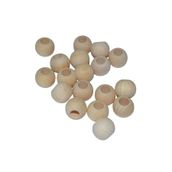 Flea Market Ekonomik Paket 14 Mm Ham Işlenmemiş Ahşap Boncuk - 200 Grm. (± 200 Adet)
