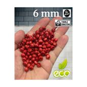 Flea Market Ekonomik Paket 500 Gram 6Mm Ahşap Boncuk - Kırmızı - (Ort - 3200-3500 Adet)