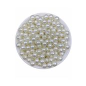 Flea Market Plastik Inci, 50Gr 10Mm Krem Plastik Inci Boncuk, Takı Yapım Boncuğu (50Gr,~90 Adet)