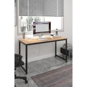 Flinder Çalışma Masası Bilgisayar Masası Ofis Masası 60x140 | Çam – Siyah Ayak
