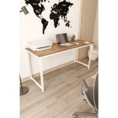 Flinder Çalışma Masası Bilgisayar Masası Ofis Masası 60x160 | Atlantik Çam – Beyaz Ayak