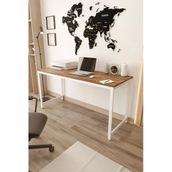 Flinder Çam/Beyaz Çalışma Masası 160X60, Bilgisayar Masası, Ofis Masası, Metal Ayaklı Fln1601015sbd