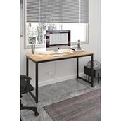 Flinder Çam/siyah Çalışma Masası 140x60, Bilgisayar Masası, Ofis Masası, Metal Ayaklı- Cs-140