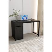Flinder Kesonlu Çalışma Masası 120x60 | Beyaz Kesonlu Bilgisayar Masası & Ofis Masası Siyah