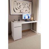 Flinder Kesonlu Çalışma Masası 140x60 cm | Beyaz Kesonlu Bilgisayar Masası & Ofis Masası