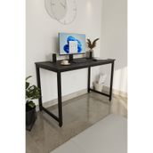 Flinder Siyah Çalışma Masası 120x60, Bilgisayar Masası, Ofis Masası, Metal Ayaklı