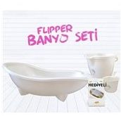 Flipper Bebek Banyo Küvet Seti - 5 Parça Bebek Banyo Küveti