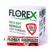 Florex Büzgülü Çilek Kokulu Orta Boy 55x60 cm 15 Adet Çöp Poşeti 1 Paket (25 adet)