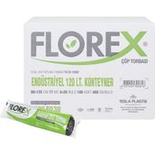 Florex Endüstriyel Konteyner Boy Çöp Torbası 120 lt Siyah 90 x 125 cm 1 paket (5 adet)