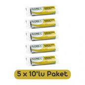 Florex Standart Battal Boy 72x95 cm 10'lu Mavi Çöp Torbası (5 adet)