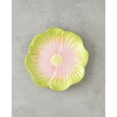 Flowerella Dolomite Pasta Tabağı 21 cm Yeşil-Pembe - Yeşil - Pembe