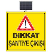 FM Trafik 1000x1000 mm Dikkat Şantiye Çıkışı