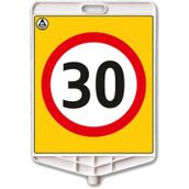 FM Trafik 30 kmh Dikdörtgen Uyarı Levhası