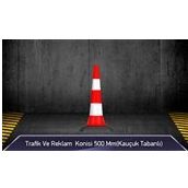 FM Trafik 500 mm Kauçuk Tabanlı Trafik Ve Reklam Konisi