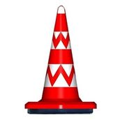 FM Trafik 500 mm Sert Baskılı Ağırlıklı Eko Plastik Koni
