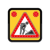 FM Trafik 60x60 cm Yolda Çalışma Var Ac Ledli Yol Bakım Levhası