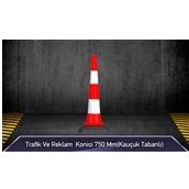 FM Trafik 750 mm Kauçuk Tabanlı Trafik Ve Reklam Konisi