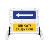FM Trafik 91x100 cm Katlanır Uyarı Levhalı Bariyer Çalışma Var