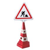 FM Trafik Kedi Gözlü 650 mm Yolda Çalışma Var Reklam Konisi