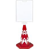 FM Trafik Kedi Gözlü Ağırlıklı Tabelalı Reklam Konisi