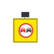 FM Trafik Sarı Zemin 1000x1000 mm Güneş Enerjili Sollama Yasak