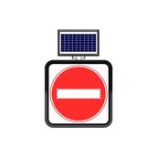 FM Trafik Solar Flaşörlü Ledli Trafik Levhası 60x60 cm Girilmez