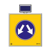 FM Trafik Solar Ledli 100X100 cm Çift Yön Yol Bakım Levhası