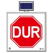 FM Trafik Solar Ledli 100X100 cm Dur Yol Bakım Levhası