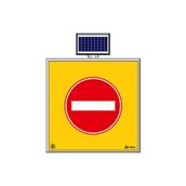 FM Trafik Solar Ledli 100X100 cm Girilmez Yol Bakım Levhası
