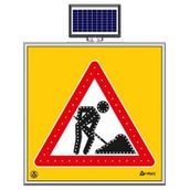 FM Trafik Solar Ledli 100X100 cm Yolda Çalişma Var Yol Bakım Levhası