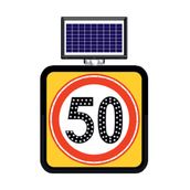 FM Trafik Solar Ledli 60X60 cm 50 kmh Yol Bakım Levhası