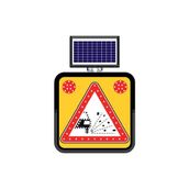 FM Trafik Solar Ledli 60X60 cm Gevşek Zemin Yol Bakım Levhası