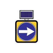 FM Trafik Solar Ledli 60X60 cm Sağdan Gidiniz Yol Bakım Levhası