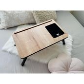 Folding Telefon ve Tablet Bölmeli Katlanır Ayaklı Laptop Sehpası Notebook Bilgisayar Çalışma Masası