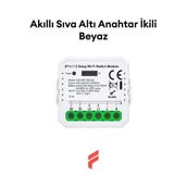 Fonri Wifi Akıllı Sıva Altı Çiftli Kontrol Rölesi QS-WIFI-SEC02 - 1 Adet