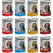 Foodline 12x400 gr Karışık 4 Çeşit Yetişkin Kedi Konservesi